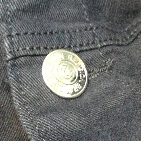 NWT True Religion XL Oversized Trucker Jkt; Black Denim; Old School, Embellished - Picture 9 of 9